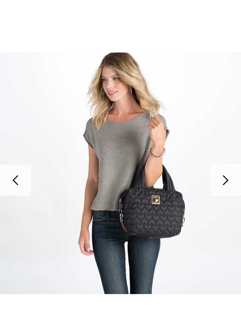 Brighton Kamille quilted crossbody bag in black - Picture 4 of 8